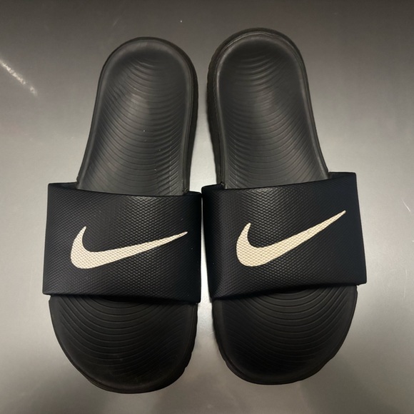 Nike Shoes - Nike Black and White Slide Sandals